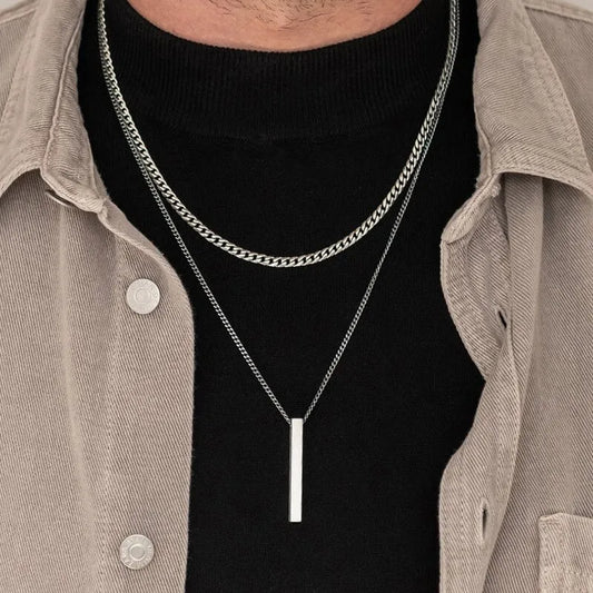 Mens Stainless Steel Cuban Necklace