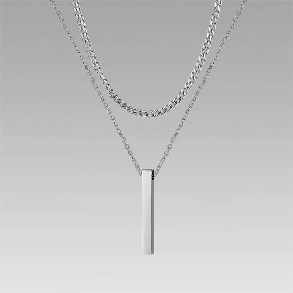 Mens Stainless Steel Cuban Necklace